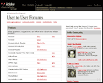 the forums section of the Adobe Web site